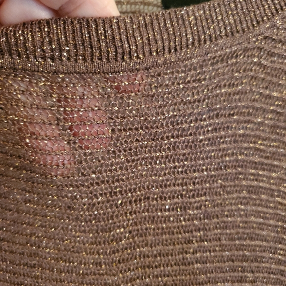 ANA Brown Gold Layering Top S Med - Picture 2 of 7